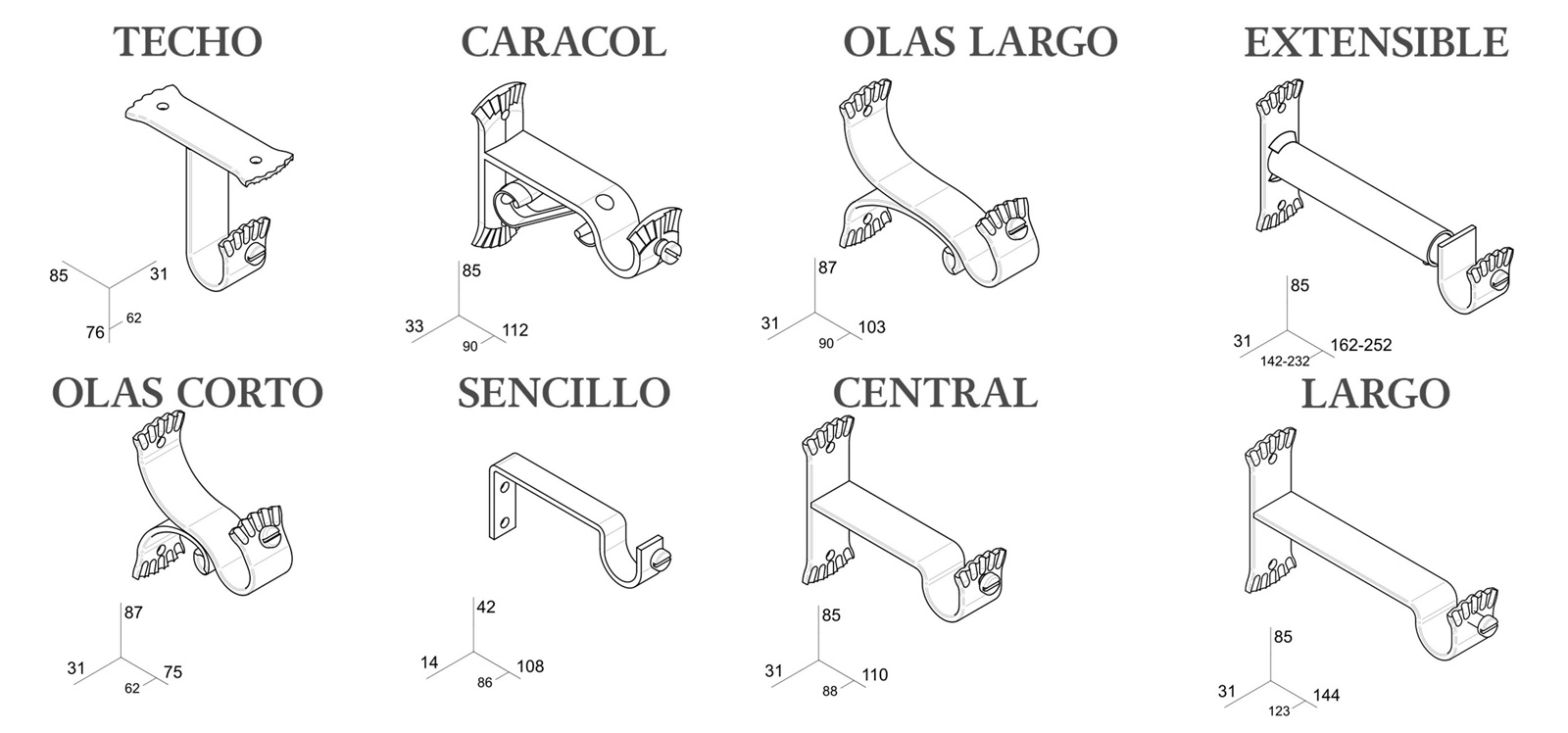 soportes decorativos de forja